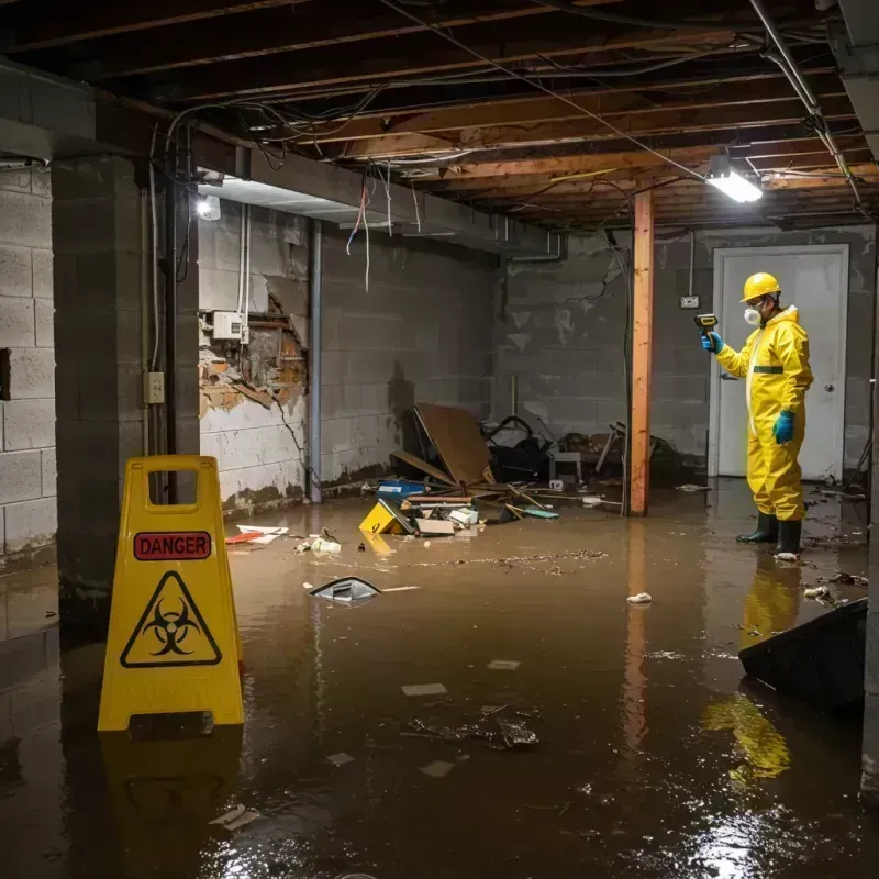 Flooded Basement Electrical Hazard in Hebron Estates, KY Property